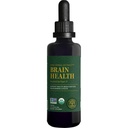 Global Healing Center Brain Health - USDA Organic Brain Suplemen Memory & Footropics untuk Combat Mental Fog, Facter Fokus Lanjutan Untuk Kekuatan Ekstra Dewasa - 2 Fl Oz