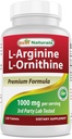 Terbaik L-Arginine L-Ornisine - 100mg per Serving - 120 Tablet - Non-GMO & Gluten Bebas (120 Cacah (Paket 1))