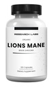 Research Labs Organic Lions Mane Supplemen Kapsul, 120 Capsules w / Paten Litropane ™, Imune System Booster & Nootropic Brain Suppplemen Mushroom. Ekstrak 10X sebanding dengan 18.000mg