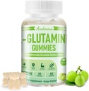 L- Glutamine Gummies 1000 mg, dengan Trehalose, L Glutamine Supplemen Dukungan Intestinal, Boost Immune & Muscle Kesehatan, untuk Dewasa & Anak-Anak, Non- GMO, Vegan, Gluten Free, Grape Flavor, 60