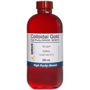 True Colloidal Gold (50 plum) - 99,99 +% Kemurnian - 250 mL (8.45 Fl Oz) dalam Clear BPA- Free Plastic Bottle, 1 Cacah (Paket 1)