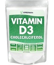XPRS Nutra Vitamin D3 Powder (Cholecalferiol) - Tanpa rasa VIT D untuk Bones dan Kebal - Vitamin D3 Powder untuk Fungsi Muscle - Vitamin D Suplemen (8 Ounce)