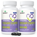 Lipomal Ubiquinol CoQ10 800 MG Softgel, Absorpsi Tinggi CoQ10 Ubiquinol Suplemen, Koenzim Q10 800mg, Antioksidant kuat untuk Fungsi Hati & Otak, Produksi Energi, 120 Vegan Softgeels