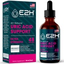 Tambahan Dukungan E2H Uric Acid - Tat Cherry and Devil 's Claw - Mendukung Kesehatan Uric Acid dan Kidney Fungsi Non-GMO - Vegan - 2 Fl Oz