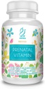 ACTIF Organik Prenatal Vitamin dengan 25 + Organik Vitamin, 100% Natural, DHA, EPA, Omega 3, dan Organik Herbal Blend - Non-GMO, 90 Count