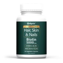 Wellgenix Purvana Max Hair, Skin & Nails Vitamin: Biotin 5000mcg untuk Perkembangan Rambut Enhanced, Pencegahan Rambut untuk Perempuan & Men, Vegan, Ideal untuk Post Partum & PCOS, 90 Count, Paket 1