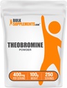 Suplemen BulkSuplements.com Theobromine Powder - Theobromine Suplement, Nootropic Suplement - Dukungan Energi, Gluten Free, 250 Servings, 100g (3.5 oz) (Paket 1)