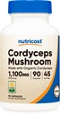 Nutricost Cordyceps Mushroom Capsules 11100mg, 45 Serv - CCOF Disertifikasi Dibuat dengan Organik, Vegetarian, Gluten Bebas, 550mg Per Capsule (90 Capsules)
