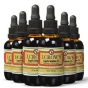 J.CROW 'S ® Lugol' s Solution of Iodin 2% 2 oz (6 Bottles) - Premium Iodium & Potasium Iodide Liquid, Gluten &, Extract Natural Bebas Brine, Tidak Ada Ekspirasi
