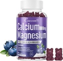 Kalsium Magnesium Zinc Gummies & Vitamin D3, B6, B12, Imune & B12, Imune & Sumtune Kesehatan Calcium Magnesium Sugar- Free Vegan Blueberry 90 Negara