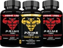 Prime Labs Prime Testosterone Booster (60 ct, 2-Pack) + Tongkat Ali Plus (60)