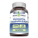 Menakjubkan Formulas Glucosamin Chondroitin & MSM Suplemen 124; 1850 Mg per Serving 14; 240 Capsules 12.4; Non-GMO 124; Gluten- Free 124; Dibuat di AS