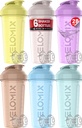VELOMIX -6 PACKK - 28 oz Protein Staker Bottle for Protein Mixes - 6x Wire Whisky 124; Leak Proprice Shaker Cups for Protes Shakes 124; Protein Botol Seret 124; Protein Shake Cup (Pastel Power Series)