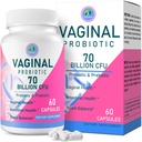 Vaginal Progories, PH Balance for Women, 70 Milyar CFUs Women Probiotic for Vaginal Health, Urinary, Odor Control, Flor, Ph Saldo & Hormone, with Prebiotic & D- Shelf Stable, 60 Caps