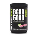 NutraBio BCAA 5000 Powder - Vegan Ferwered BCAAs - Support Lean Muscle Growth, Recovery, Endurance - 60 Servings - Kiwi Strawberry