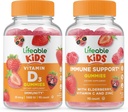 Lifeable Vitamin D Kids + Imune Duck Kid, Gummies Bundle - Great Tasting, Vitamin Suplemen, Gluten Free, GMO Free, Chewable Gummy