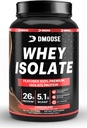 DMoose Whey Isolate Protein Powder I 26 g Protein I 5.1g BCAAS I Gluten Free Aku membantu mempertahankan Muscle Mass & Decease Recovery Time I Chocolate & Vanilla I 30 Servings
