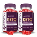 Laboratorium Berhak (2 Pack Proton Keto ACV Gummies Lanjutan Formula 100MG Proton Boost Formulated dengan Powder Beet Juice B12 Vegan Non GMO 120 Gummys