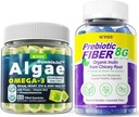 Vegan Omega 3 Gummies 100mg + Prebiotic Gummies Fiber untuk Dewasa 8g