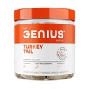 The Genius Brand Genius Turkey Tail - Plant-Based Suplemen untuk Imune, Gut & Antioksidant Dukungan - Organik & Non- GMO - 120 Veggie Kapsul