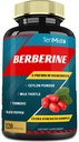 Berberine Extract Capsules, 4 Bulan Supply & Ceylon, Milk Thistle, Turmeric, Black Pepper 124; Support Fungsi Ammune, Suplemen Berat