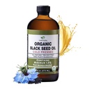 HalalEvery Day Organic Black Seed Oil - USDA Certified, Cold Menekan Glass Bottle 16oz - Lebih dari 1,5% Thymoquinone Turkish Black Cumin Nigel Nitiva Nor-GMO 100% Pure Blackseed Oil