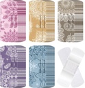 120 Pcs Fabric Adhesive Flexiable Bandages Bulk Berwujud Bentuk dan Pola Kecil Berwarna Cantik Perban dengan Non Stick Pad 3 x 1 Inch untuk Cuts Weund Scrapes Women (Mandala)