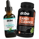 Klorofil Limid Drops Body Detox & Candi Cleanse - Vegan Liquid Chlorophyll Drops Odor Cleanse Suplemen Internal Deodorant - Ekstra Kekuatan Probiotik Oral Herbal Oregano & Caprylic Acsules