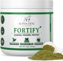 Bubuk Pembersih Gigi Anjing - Membentengi Bubuk Gigi Dental untuk Anjing - Plaque Remover dan Freshens Bad Breath dengan Suplemen Hijau Segar - Berisi Kelp, Progral, dan Pembersih Gigi Ingreasi Lainnya