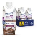 Pastikan Max Protein Milk Chocolate Nutrition Shake 124; 30g Protein, 1g Sugar, 4g Fiber Black 124; 4 Pack