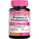 NewRhythm Women Progories, Organic Cranberry for Women 's Vaginal Health, 50 Milyar CFU 18 Strains, Progories dan Pregren, Dukung Kesehatan Digetical, 60 Vegan Capsules