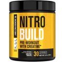 Jacked Factory Nitrospush Build Pre Workout with Creatine for Muscle Building - Con Cret Cret Creatine Powder & eleATP for Intense Energy, Powerful Pumps, & Endurance & Endless - 30 Servings, Arktik White