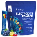 Dr. Berg Sugar Free Electrolyte Powder Packet (Variety Pack) - Daily Electrolite Drink Mix - 28 Total Hydration Pouches Sugar Free - Keto Electrolytes Pounders Packet No Sugar - 7 Delicious Flavors
