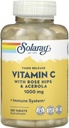 SOLARAY Timed Rilis Vitamin C dengan Rose HIPS & Acerola, 1.000 mg, 250 tablet