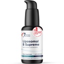 Design for Health Lipomal B Supreme - Liquid B Vitamin Complex with Superior Absorpsi - Folate, Vitamin B12, B6, Biotin, TMG + More - Oral Deposition Pump with Citrus Flavor (50 Servings / 1.7oz)