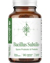 Bacillus Subtilis Spore Based Probiotic - High Potency Strain with Prebiotic for Ballanced Belly 124; Daily Gut Health & Microbiome Dukung for Family 124; 6 Million CFU Per Day 124; 90 Vegetarian Capsules