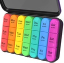 Daviky Pill Organizer 3 kali sehari, Daily Pill Box 7 Day, Weekly Cases Medicine Organizers to Hold Vitamin and Medication