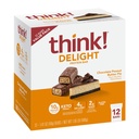 berpikir! Delight Protein Bars, Chocolate Peanut Butter Pie, Low Sugar & Low Carb Gluten- Free Snack, Keto Friendly Snacks, 12 Count (Packaging May Vary)
