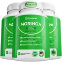 Rosabella Moringa Capsules - Pure Moringa Powder, Energy, Skin, Ammune & Gut Health Superfood, Rich in Antioksidants, Estivens & Amino Acids, Natural Green Superfood Suplemen - 180 Count