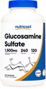 Glucosamin Sulfate 1500mg, 240 Capsules - 750mg Per Capsule, Gluten Free, Non- GMO