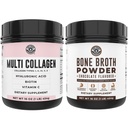 Performance Pantai Kiri Broth Bone dan Bubuk Multi Collagen untuk Gabungan, Rambut, Kulit, dan Dukungan Kuku