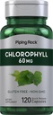 Piping Rock Chlorophill Capsules 124; 60 mg 124; 120 Pil 124; Tambahan untuk Perempuan dan Pria 124; dari Mulberry Leaf 124; Non-GMO, Gluten Bebas
