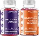 Vitamin Magnesium Gummies & Melonalin Gummies Combo - 60 Hitung Masing-masing