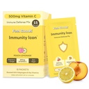Feel Goods Imanity Icon, Zero Sugar, Vitamin C, A, B, D, E & Zinc, Organic Elderberry, Ashwagandha, Drink Mix Powder, Vegan, Non GMO, Caffeine & Gluten Free 124; Peach Lemonade, 15 Count