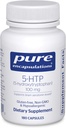 Encapsulasi Murni 5- HTP 100 mg - Kesehatan Otak, Regulasi & Appetit Dukungan * - 5- Hydroxyptophan - Gluten Bebas & Non-GMO - 180 Capsules