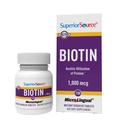 Sumber Superior Biotin 1000 mcg. Dibawah Tongue Quick Dissolve MicroLingual Tablet, 100 Count, Mendukung Rambut Heally, Kulit, dan Nail Growth, Membantu Dukung Energi Metabolisme, Tanpa-GMO