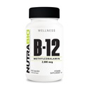 NutraBio Metil B-12 Vitamin Suplemen, 2000mcg - Promotes Kesehatan dan Wellness, 90 Vegetable Capsules