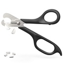 AUVON Scissors- Shaped Pill Cutter, Sharp Blade Pill Splitter untuk Mudah Membagi Paling 5-15mm Vitamin, tablet dan Obat-obatan di Setengah