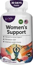 Suplemen Dukungan Perempuan - Regulasi Hormone Natural - Dukungan Menopause - Estrogen Kaya Suplemen-Aktif Pil untuk membantu keseimbangan Hormones Non-GMO