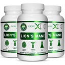 Genex Formulas Lions Mane Supplement with 100% Lions Mane Extract (3 Pack)